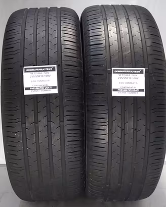 2 PNEUMATICI USATI 235/55R18 100V ECO C 6 CONTINEN