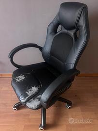 Sedia da gaming SONGMICS nera