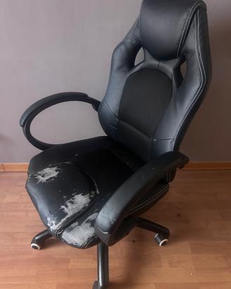Sedia da gaming SONGMICS nera