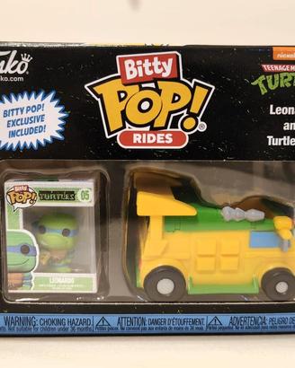 Funko Bitty POP! Rides Leonardo e Turtle Van