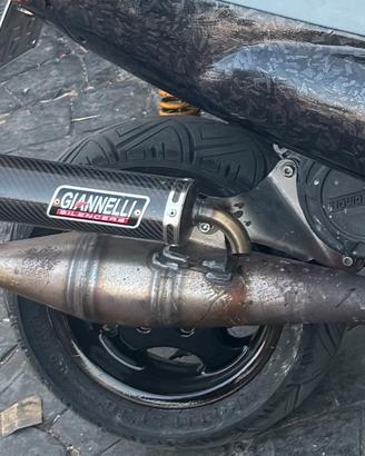 giannelli shot v4 in carbonio per piaggio zip sp