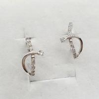 COD.1727.25 ORECCHINI ORO BIANCO PUNTO E VIRGOLA