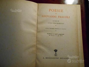 Libro Poesie di Giovanni Pascoli