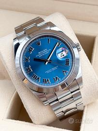 Rolex Datejust 41 Azzurro, Full set, si Permute