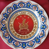 Piatto ceramica pregiata Kutahya - Esercito Turco