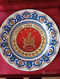 Piatto ceramica pregiata Kutahya - Esercito Turco