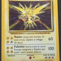 Pokemon Zapdos 16/102 Set Base Rara Holo Unlimited