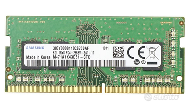 RAM 1Rx8 PC4 2666MHz 16 gb (2x8GB)