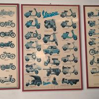 poster moto Guzzi e vespa