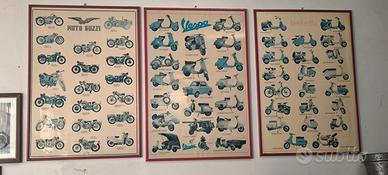 poster moto Guzzi e vespa