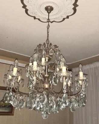 Lampadario artistico bronzo brunito