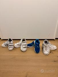 Stock 4 paia tg 24 adidas+ richmond sneakers tg 27