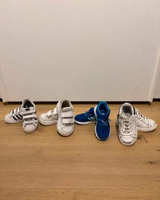 Stock 4 paia tg 24 adidas+ richmond sneakers tg 27