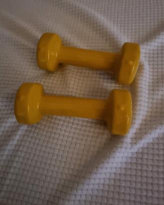 Coppia Manubri Fitness 1kg Proteus Gialli