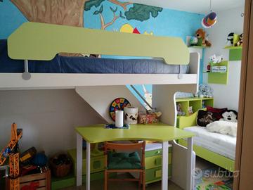 Letto a castello scorrevole a scomparsa