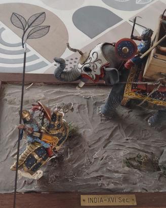 diorama, figura gruppo, in piombo