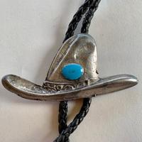 Cravattino texano cuoio - Cappello texano con pie