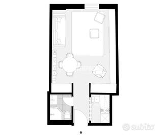 Appartamento a Bologna Via dell'Unione 1 locali