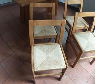 sedie impagliate per cucina legno massello 