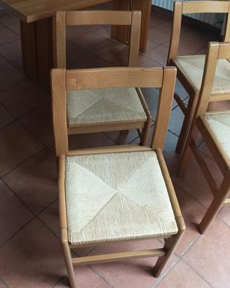 sedie impagliate per cucina legno massello 