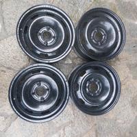 cerchi in ferro da 15 + copri peugeot citroen 