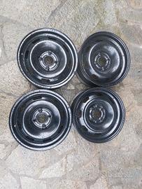cerchi in ferro da 15 + copri peugeot citroen 