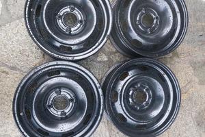 cerchi in ferro da 15 + copri peugeot citroen 