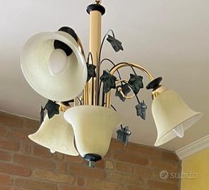 Lampadario 3 luci artigianato fiorentino