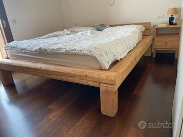 LETTO ARTIGIANALE IN ABETE