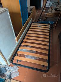 Rete letto singolo salvaspazio doghe in legno