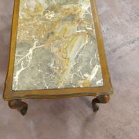 Tavolino in legno e marmo