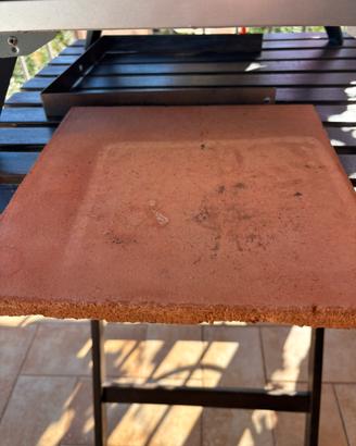Pietra di cottura forno mono pizza a gas.