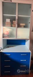 Libreria con cassettiera - fatta da falegname
