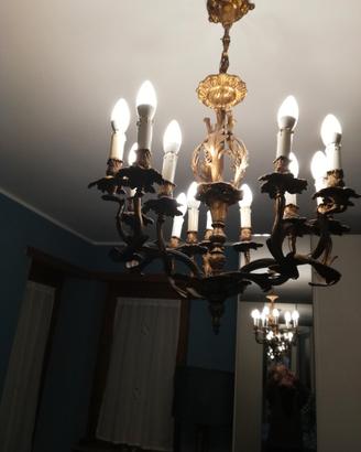 Lampadario in bronzo