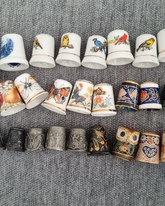 Lotto 40 ditali da collezione vintage