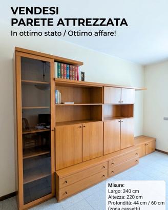 Parete Attrezzata - Mobile Soggiorno in Legno 