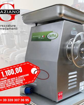 TRITACARNE professionale BOCCA 32 inox MONOFASE