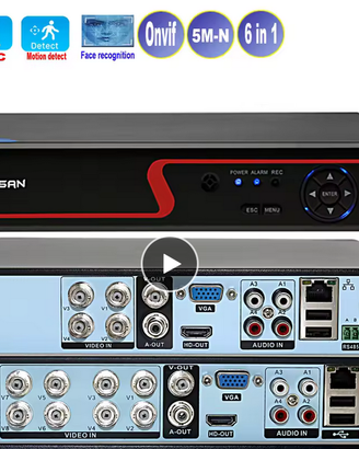 Dvr Nvr 8 CH 5MP-N 1080P Xmeye Smart sorveglianza