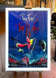 Poster Locandina Pink Floyd The Wall Cornice Legno