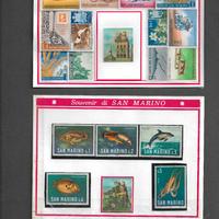 6 Blocchi Francobolli San Marino in Seriette Annul