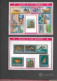 6 Blocchi Francobolli San Marino in Seriette Annul