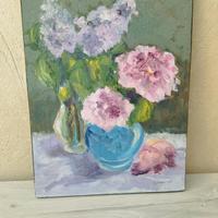 Quadro Peonie di Silvana Romano
