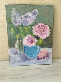 Quadro Peonie di Silvana Romano