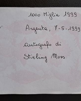 Autografo e cartoline ex piloti automobilistici