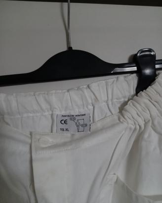 pantalone da lavoro  bianco