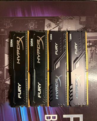 RAM DDR4 32 GB Kingston HyperX Fury 2666MHz CL16