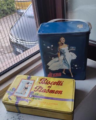 Scatole Latta Dixan e Plasmon