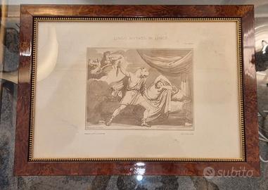 Litografia Mitologica Linceo Mutato in Lince Corni