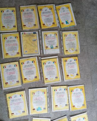 Carte da nautiche da pesca e ambiente marino