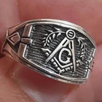 anello uomo massonico argento 925 chevalier 